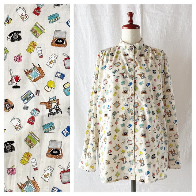 不思議な魅力のネロリシャツ：長袖：70cm丈（レトロな道具）