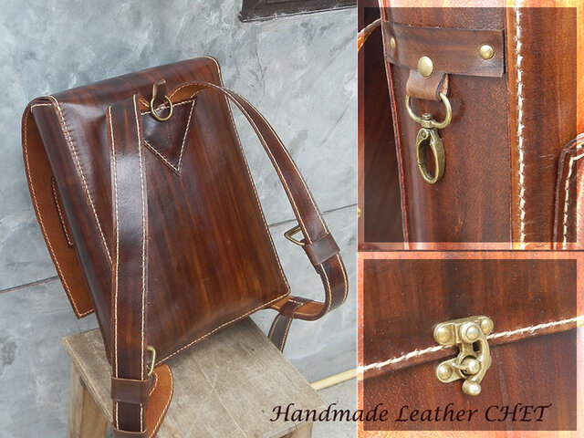 【美品】CHET-LEATHER 大人用ランドセル 本革リュック ブラウン 大人のランドセル・茶色 | iichi 日々の暮らしを心地よくする