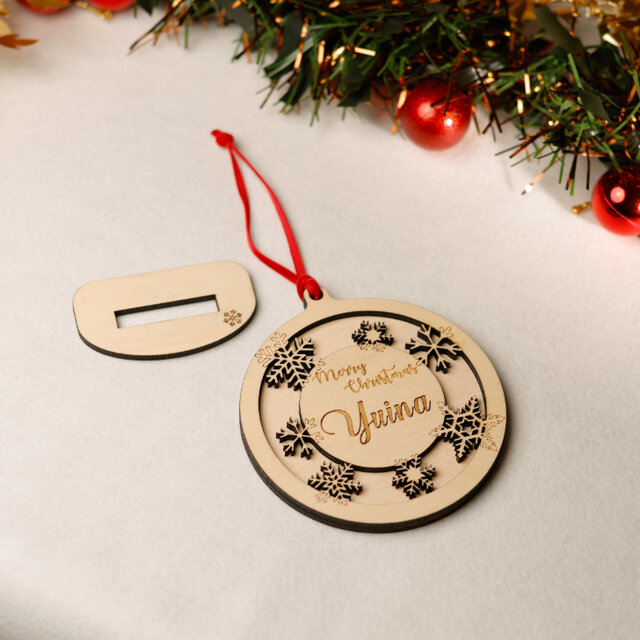 名入れ〉雪の結晶 クリスマスオーナメント スタンドつき | iichi 日々