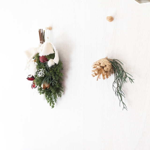 早割）クリスマスまでキレイ！クリスマススワッグとオーナメント