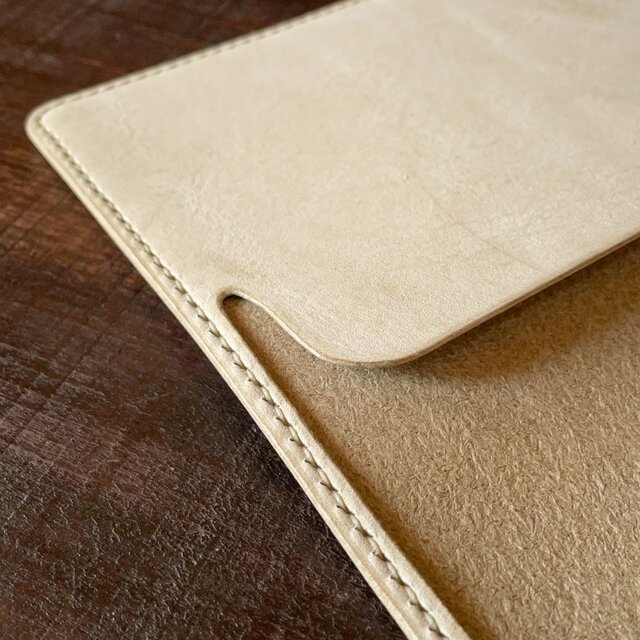 四六判サイズ》レザーブックカバー（アイボリー） | iichi 日々の