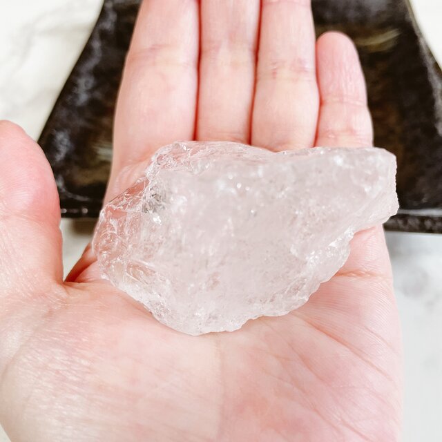 ❤️(3)氷のようなロッククリスタル水晶 原石 約66g 天然石
