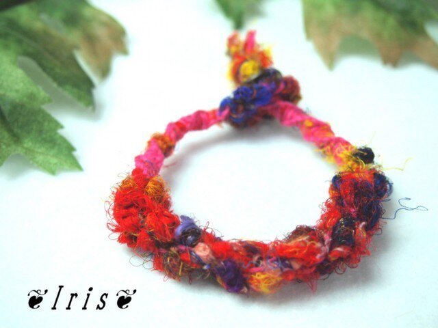 〈SALE〉カラフルPOPヘンプブレス【ピンク&マルチ】の画像1枚目
