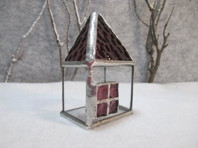 ステンドグラス◆カラフル屋根の小さな街並み◆ハンドメイト品 ステンドグラス◇カラフル屋根の小さな街並み◇ハンドメイト品