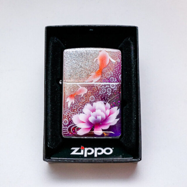 ZIPPO 牡丹と金魚 ジッポ ライター 箱付き Z11 | iichi 日々の暮らしを