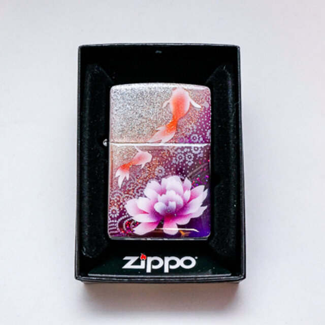 ZIPPO 牡丹と金魚 ジッポ ライター 箱付き Z11-