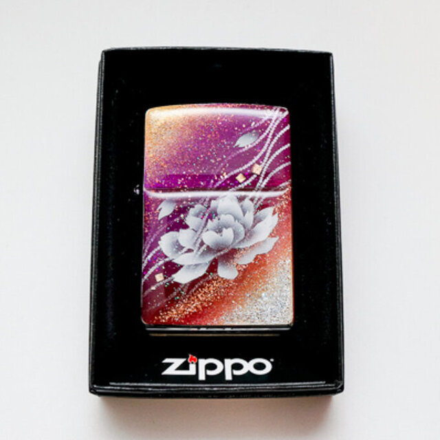 ZIPPO 牡丹 金箔 ジッポ ライター 箱付き | iichi 日々の暮らしを