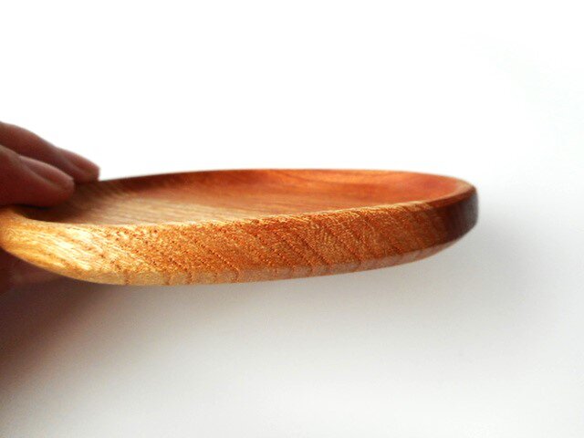 木のお皿 けやきの豆皿 手彫り 長丸型 2個セット | iichi 日々の暮らし