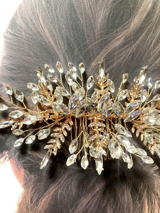 プレミア商品 流線アールデコヘアコーム 花嫁髪飾り 和装ヘア - ヘア