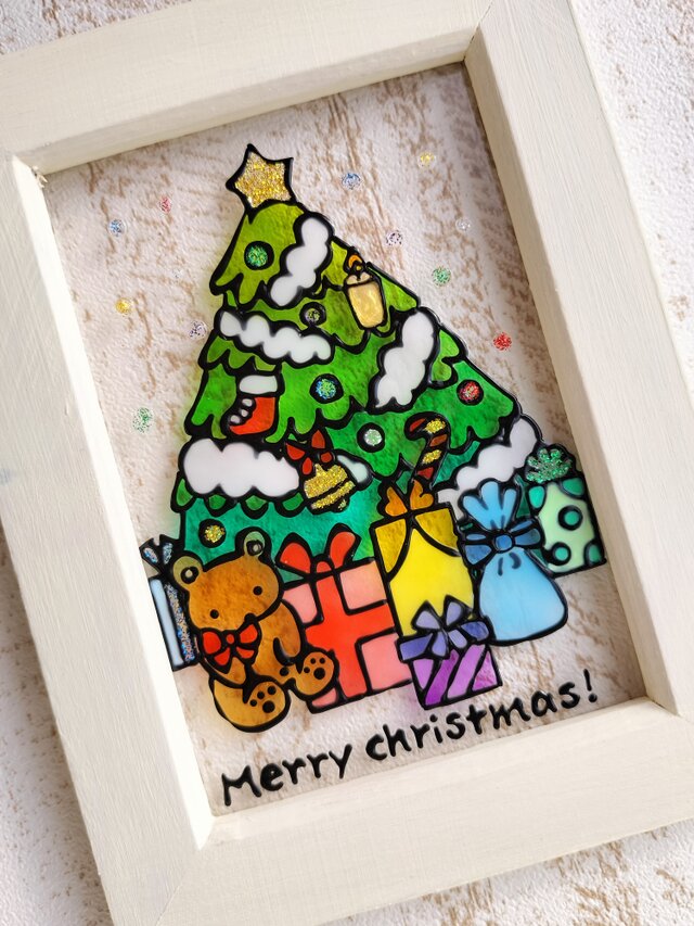 送料無料*ステンドグラス風*クリスマスツリー・クリスマス