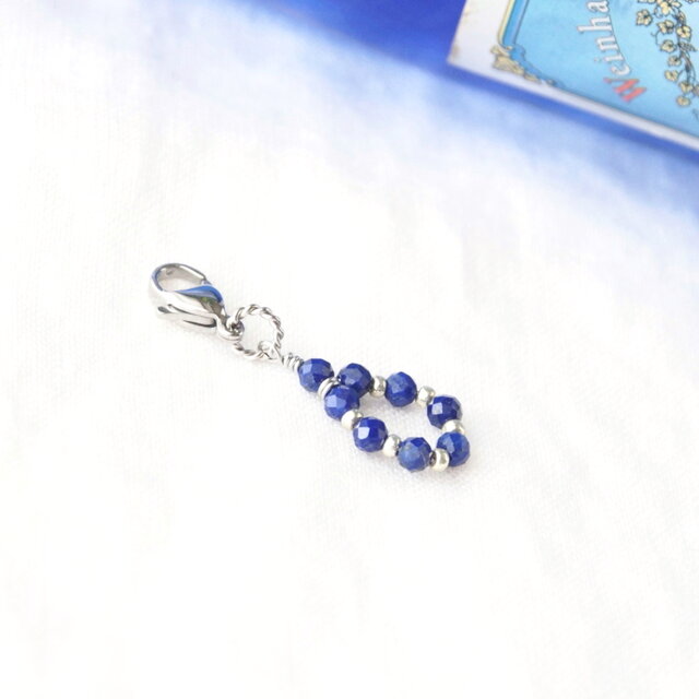 Drop Circle Zipper Charm（ラピスラズリ）