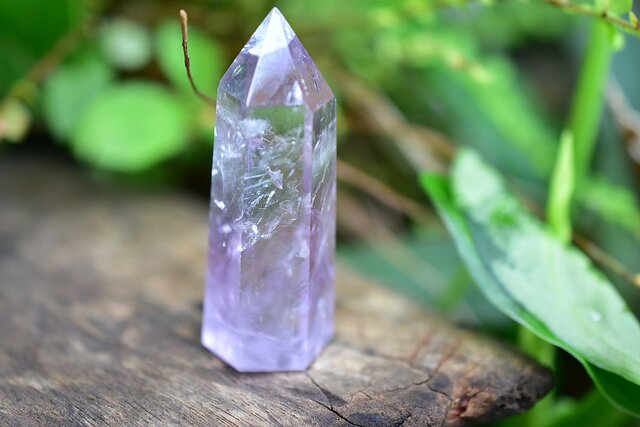 虹入り☆アメジスト ポイント 六角柱 原石s595 | iichi 日々の暮らしを