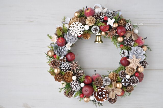 商品名【歓】【聖那】ゆきこ♥クリスマス＆お正月リース＊ 冬リース it-6357abf52dd06-1200.jpg