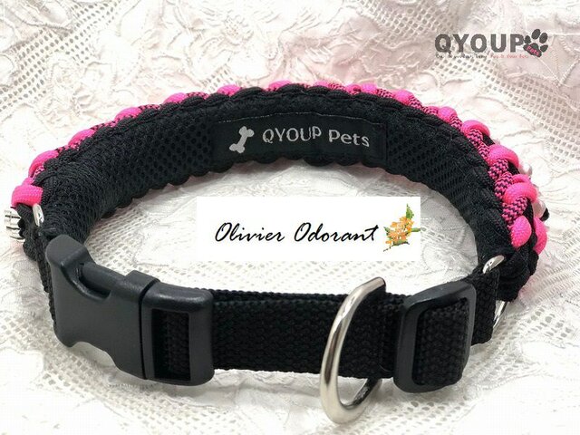 パラコード犬用首輪〈サイズ：35～40cm〉ParaWan combi olivier