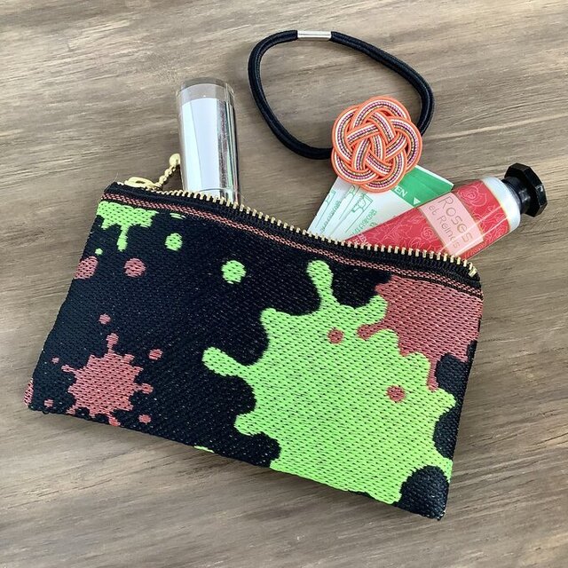 ポロック】畳縁 テトラ型 ペンケース スプラッシュ ペンキ ペインティ