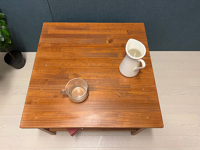 送料無料】 ローテーブル 正方形 60cm パイン オーク 棚付き