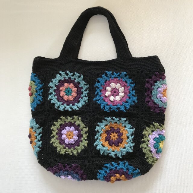 SHEIN 花柄 かぎ針編み ハンドバッグ - バッグ