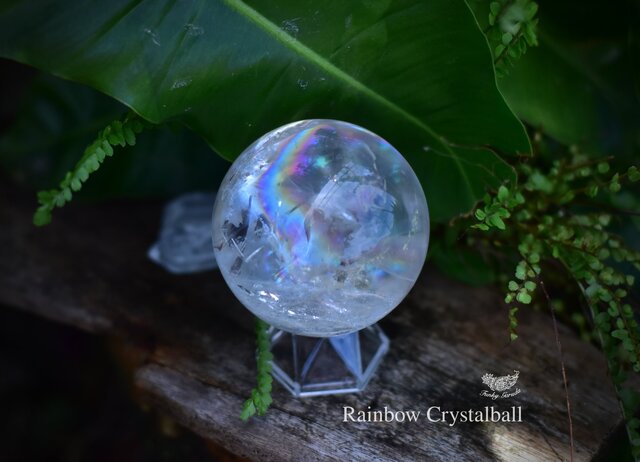 レインボークリスタル７つ組 特大☆スーパーレインボー クリスタルボール 台座付き | iichi