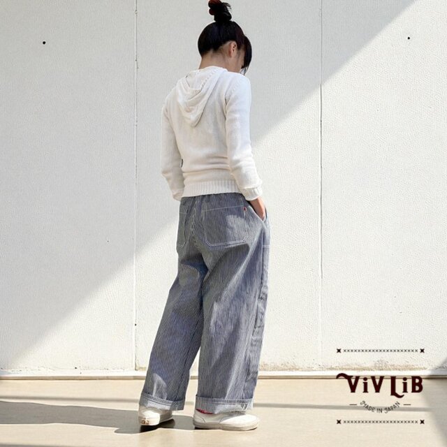 岡山セルビッチデニム ヒッコリーイージーパンツ | iichi 日々の暮らし