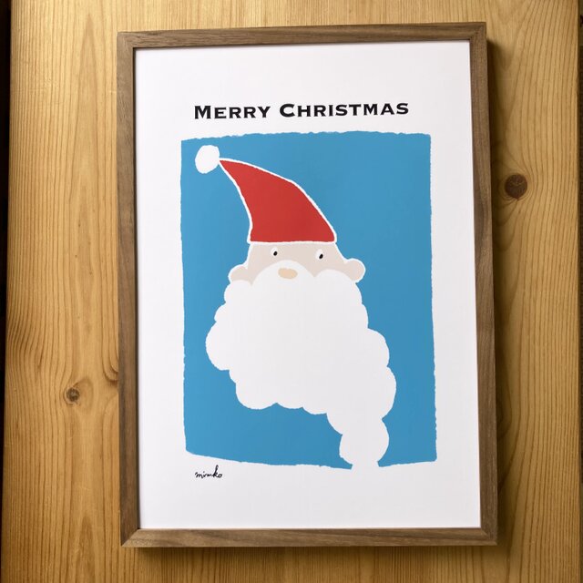 クリスマスポスター】【クリスマス】絵本みたいなサンタのMerryMerry 