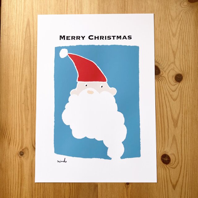 クリスマスポスター】【クリスマス】絵本みたいなサンタのMerryMerry 