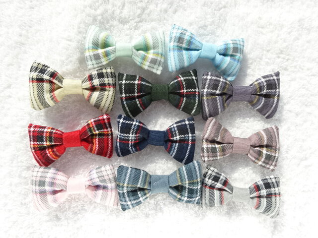 タータンチェックのリボンのヘアゴム | iichi 日々の暮らしを心地よく
