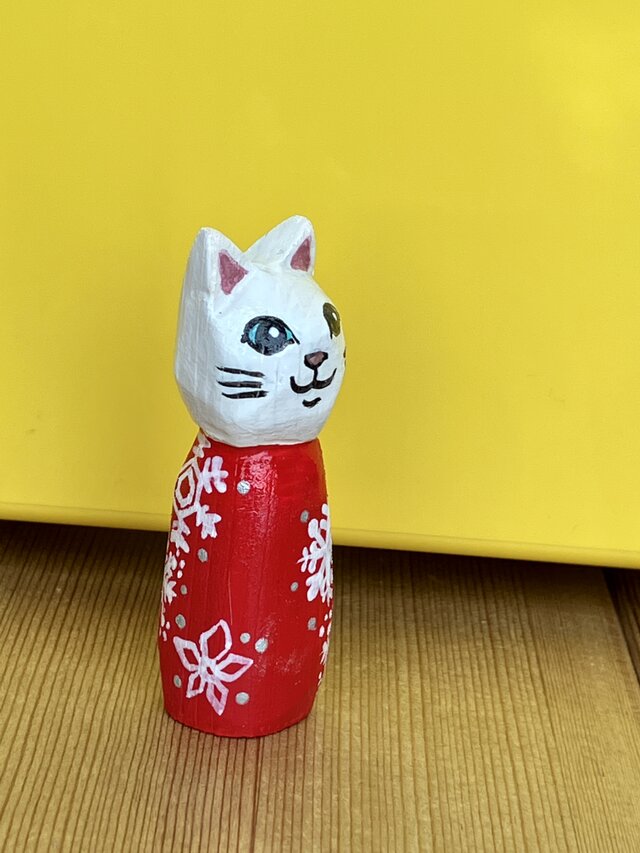木彫り猫 クリスマス | iichi 日々の暮らしを心地よくするハンドメイド