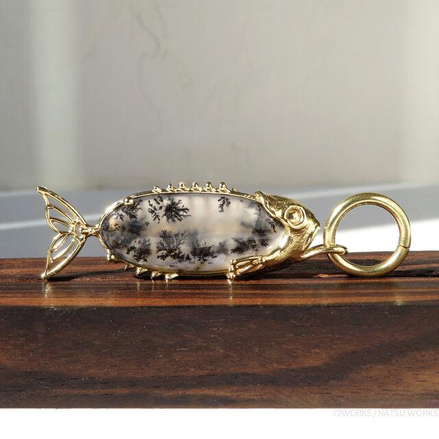 デンドリティックオパール フィッシュ チャーム / Dendritic Opal Fish charms
