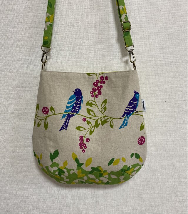 【受注制作】しずく型ショルダーバッグ　バードソング