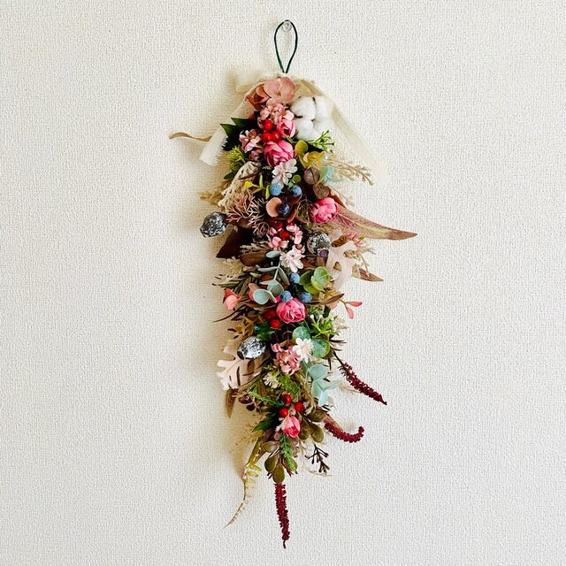 温もりのナチュラルガーランド＊くすみピンク