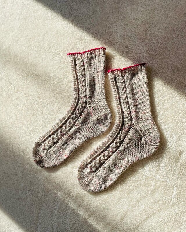 No.994 手編み靴下Winter Tonight