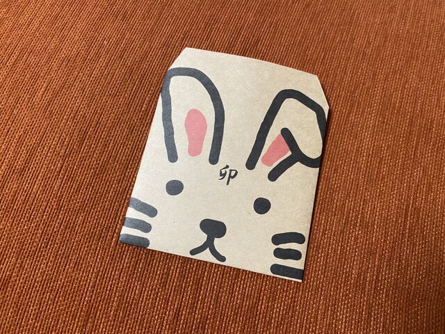ポチ袋2023年卯年！卯フェイス9×9お札二つ折りお正月お年玉袋4