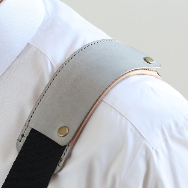 肩パット LF-084 シビラ×ヌメ革ツートン ショルダーベルトパッド 肩当て パッド ショルダー用パッド レザー