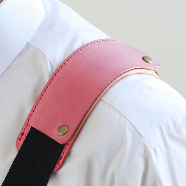 肩パット LF-084 シビラ×ヌメ革ツートン ショルダーベルトパッド 肩当