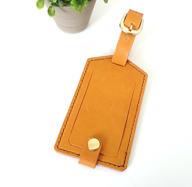 ネームタグ 本革 ライトブラウン | iichi 日々の暮らしを心地よくする