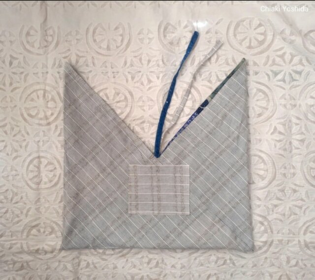 パッチワークのあずま袋 かぜ ブロックプリント カディー エコ