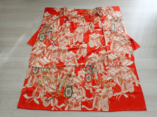 受注制作 ✳︎1点物 ✳︎ アンティーク 正絹 振袖 着物リメイク