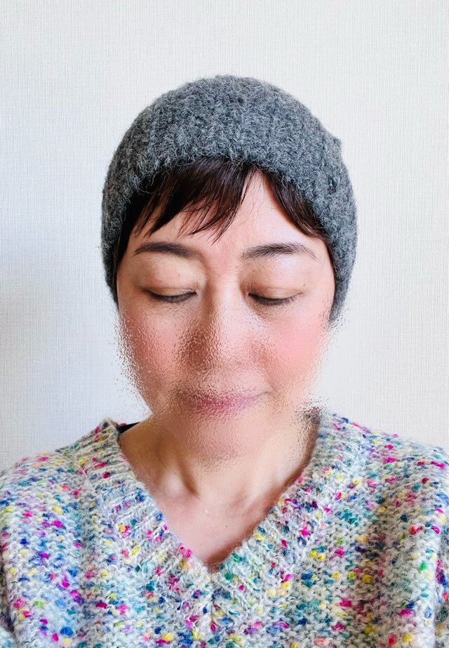 モヘア ニット帽 ダークグレー | iichi 日々の暮らしを心地よく