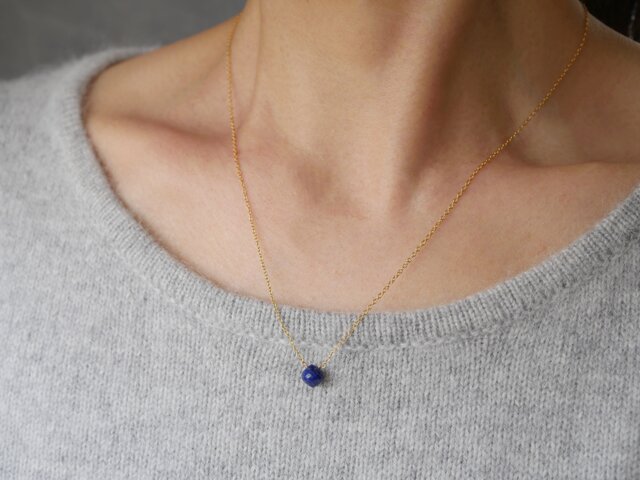 14kgf AAA ラピスラズリ ネーム　お写真オーダー　うちの子　ネックレス 14kgf AAA【ラピスラズリ ネームオーダー ネックレス】誕生石 ♡ペット