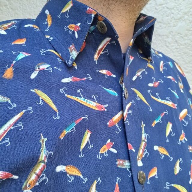 コロンビア×ビームス 別注 PFG ルアー柄 シャツ Mサイズ Columbia