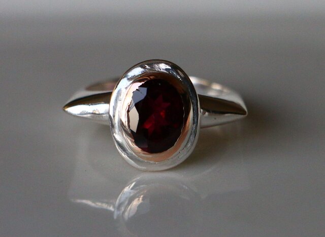 天然石　ゾイサイト　ガーネット　ジルコン　リング　指輪 天然石＊ロードライトガーネット 指輪＊12号 SV | iichi 日々の