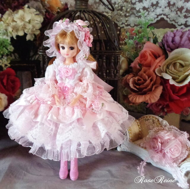 ロリータロマンス パウダリーピンクの妖精 グラデーションフリル