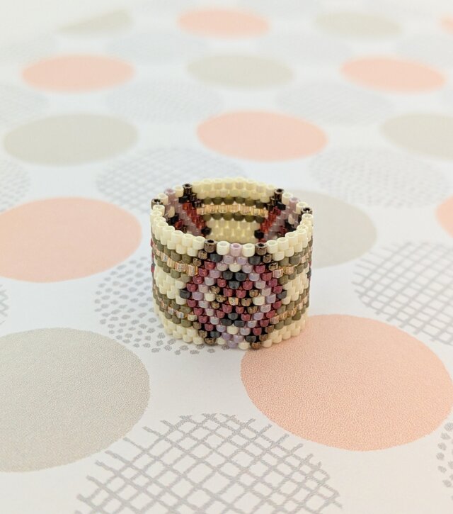 ビーズ織りの指輪　Ｙ-168