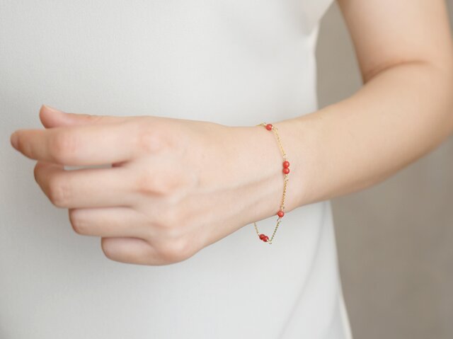 14kgf・ブレスレット】赤珊瑚 Ⅱ | iichi 日々の暮らしを