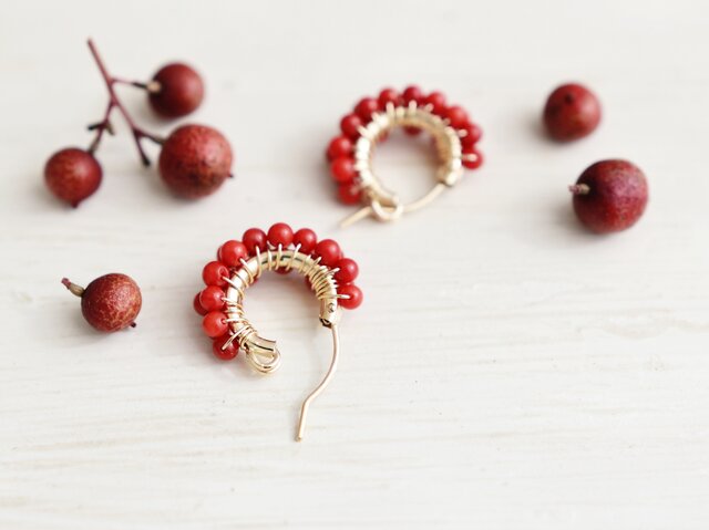 14kgfハンドメイドピアス　真っ赤なハートと黒いお月さま 14kgfハンドメイドピアス 真っ赤なハートと黒いお月さま 楽天市場