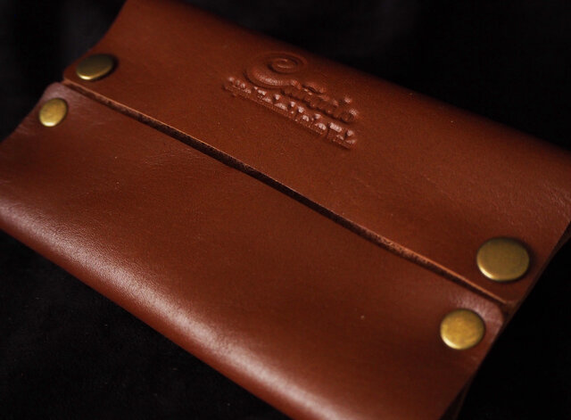 ハンドメイド　ボックスサイズティッシュ　携帯ケース　⌘ エチノ　piece 茶 ハンドメイド ボックスサイズティッシュ 携帯ケース ⌘ エチノ piece 茶