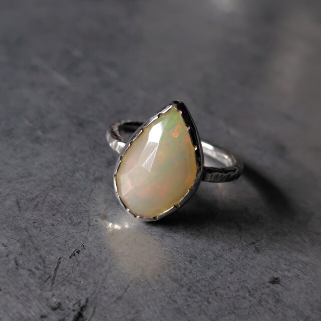 エチオピアオパールシルバーリング#10.5