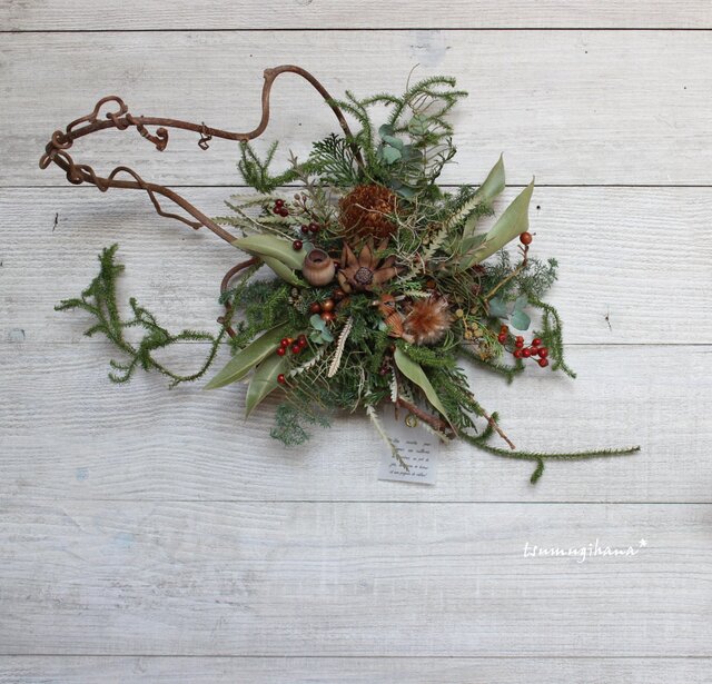 実ものたっぷりグリーンを楽しむリース　ドライアンドラ 実ものたっぷりグリーンを楽しむリース ドライアンドラ 【公式通販】