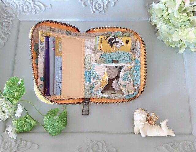 お札折らないミニ財布 大人かわいい布財布 | iichi 日々の暮らしを