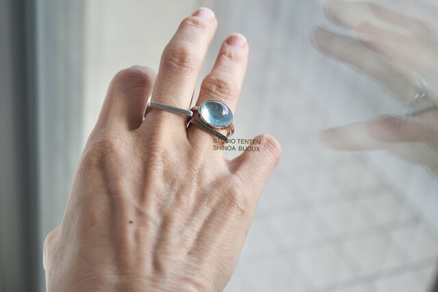K10WG[人魚のmoss aquamarine]ringの画像1枚目